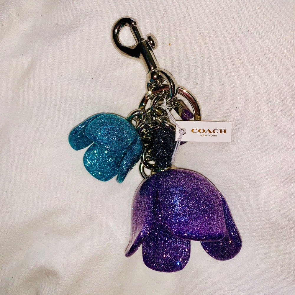 Coach tea rose key chain ♥️Very low price